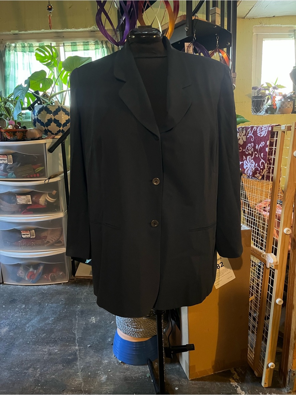 Women’s classic vintage teal lightweight pantsuit 2XP/3XP